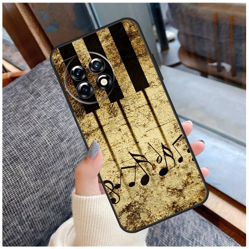 Music Note Symbol Piano Case For OnePlus 13T 8T 10T 9 10 Pro 15 13 12 11 13R 12R Nord CE 5 2 3 4 Lite N20 N30 Coque