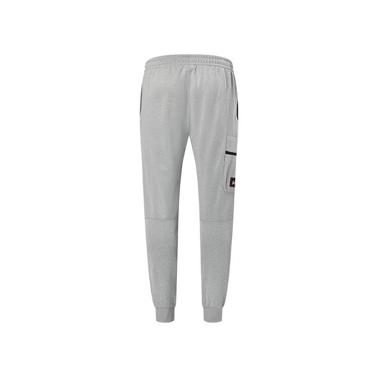 Li-Ning Classic Fashion Sports Casual Skin-Friendly Elastic Waist Mid-Rise Pants Unisex Bottoms Light-Gray AKLUA47-2