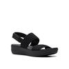 Clarks Dicke Bequeme zum Laufen cm Sandalen, Leichtgewicht, Sohle, in, Arlastroll, Damen, Schwarz, 24.0