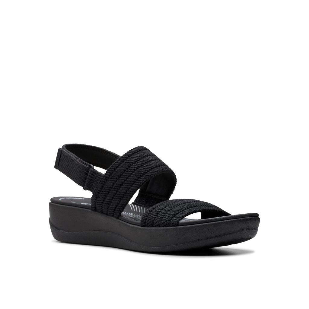 Clarks Dicke Bequeme zum Laufen cm Sandalen, Leichtgewicht, Sohle, in, Arlastroll, Damen, Schwarz, 24.0