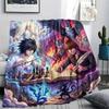 Death Note Print Flannel Blanket, Ultra Soft High Quality All Seasons Warm Throw, Home Decor Cozy Blanket, Perfect Christmas Gift