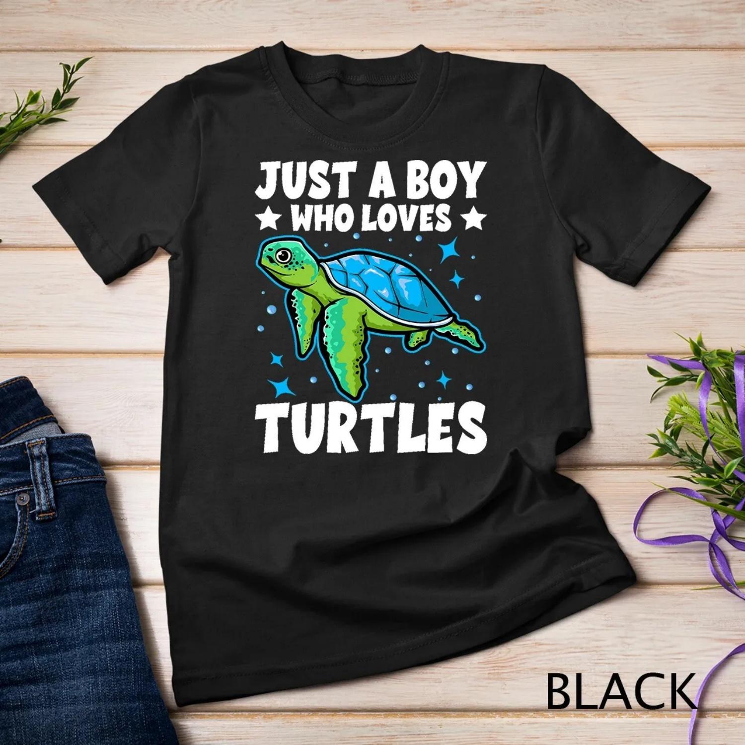 Just A Boy Who Loves Turtles Lover s Sea Ocean Turtle T Shirt S