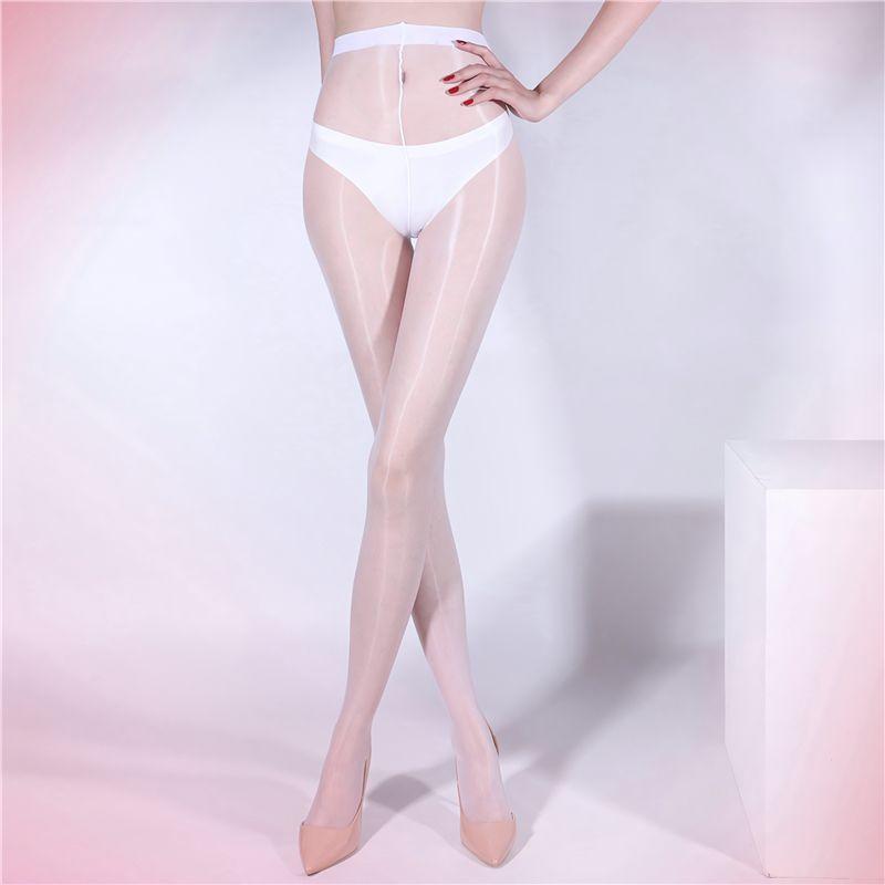 Ultra Dünne 1D Sexy Strumpfhose Aurora Serie Ölglänzende Strümpfe für Frauen Hohe Taille Durchsichtige Strumpfhose Glänzende Glatte Medias