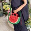 Small Hand-made Braided Bags Beach Summer Straw Bag Fashion Rattan Totes Lady Cute Watermelon Shoulder Bags Women Woven Handbags