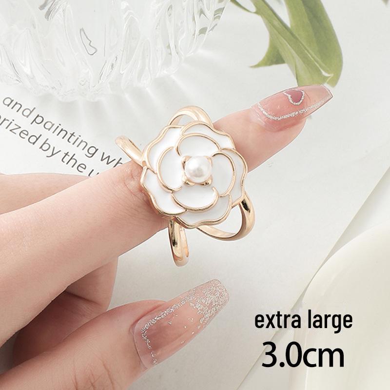 Elegancki perłowy kwadratowy szalik i klamra do płaszcza - wielofunkcyjny dodatek