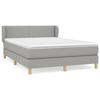 3126725 vidaXL Lit à sommier tapissier avec matelas Gris clair 140x200cm Tissu
