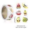 500Pcs/Roll Irregular Cute Cartoon Fruit Reward Stickers For Children Diy Stickers Sealing Stickers Decoration