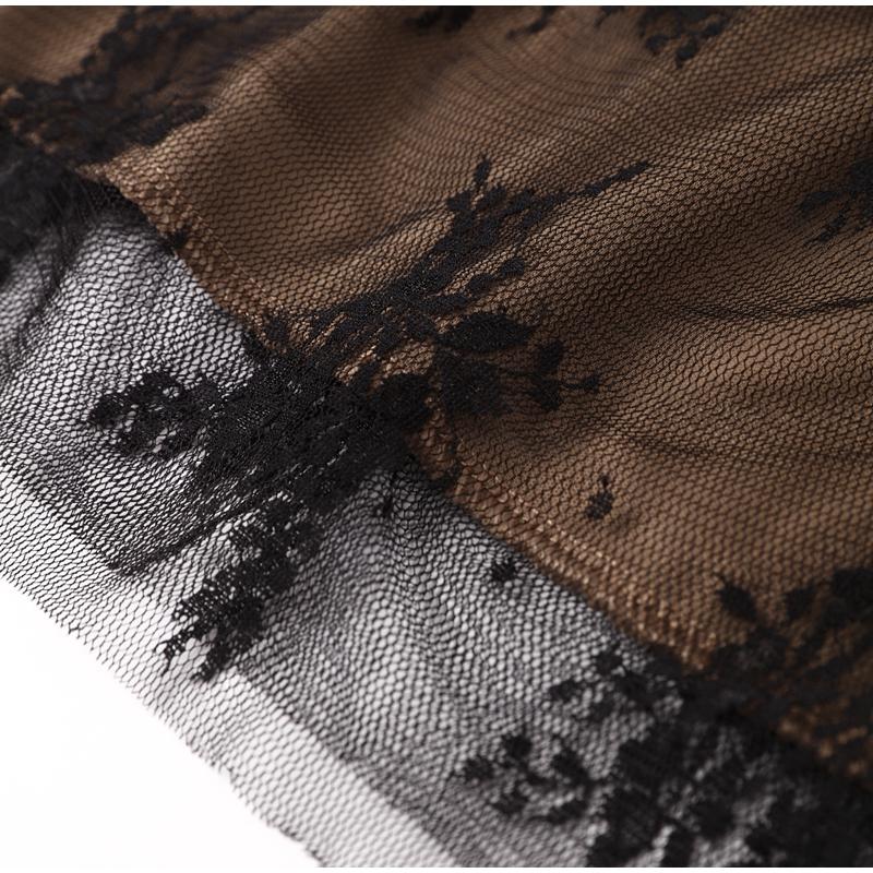 Sexy Liebsten Spitze Druck Röcke Sets Frauen Durchsichtig Crop Top Langen Rock Passenden Set Weibliche Nacht Club Party Zwei stück Anzug