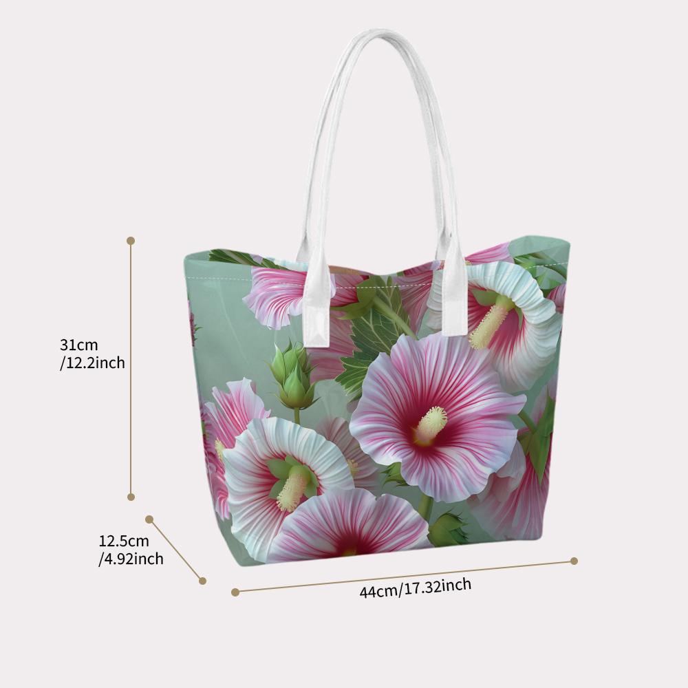 Elegant Floral Printed Tote Bag Stylish Handbag for Daily Casual Shopping Carry