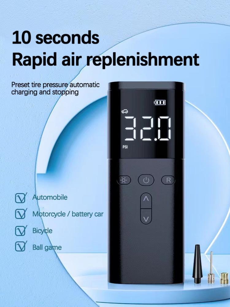 Pompă de umflare 12V Compresor portabil de aer pentru mașină pentru motociclete, bicicletă, barcă, pneuri, pompă gonflabilă automată digitală