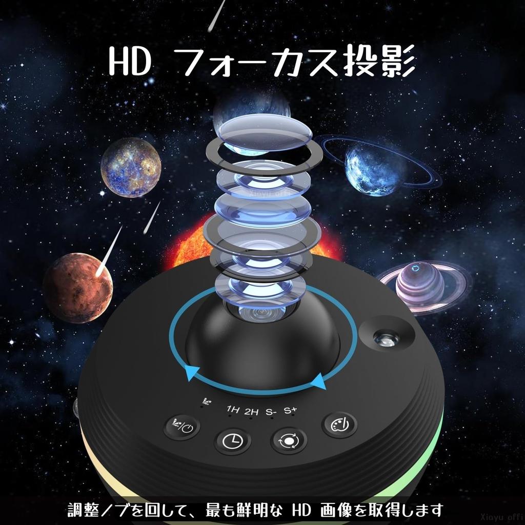 [Amazon Exclusive Brand] Bedroom Galaxy Projector, HD Image Large Projection Area, 4K 13 Interchangeable Galaxy Discs, Meteor and Lighting Effects,