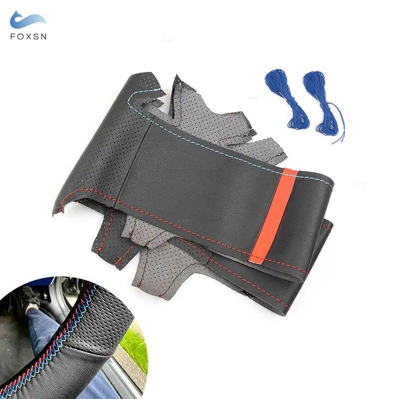 For BMW M Sport F30 F31 F34 F45 F46 F22 F23 M235i M240i X1 F48 X2 F39 Perforated Leather Steering Wheel Cover Trim Protective