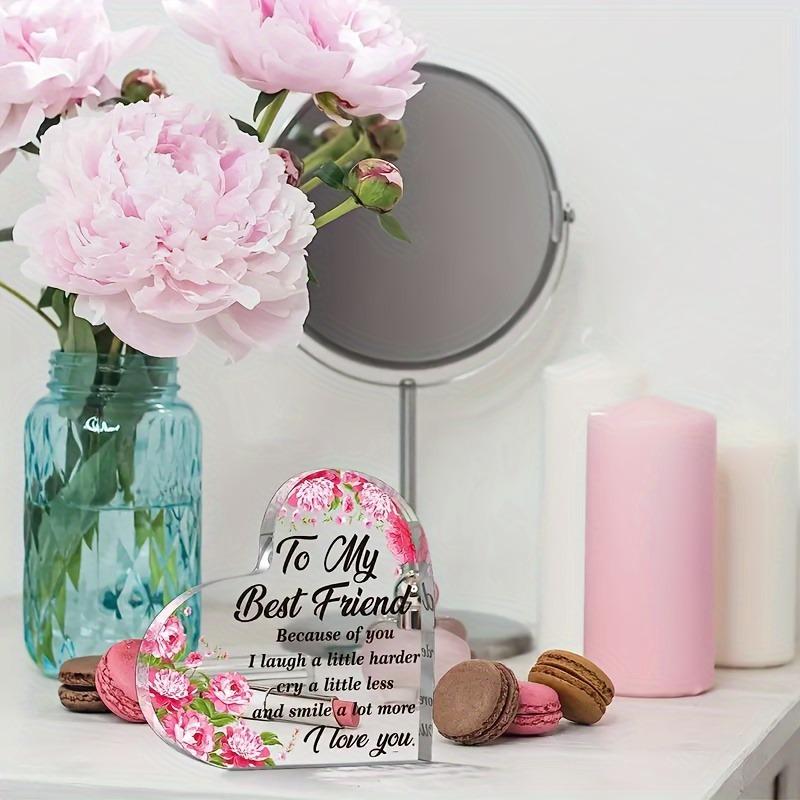 1 acrylic heart plaque - desktop decor, unique birthday gift, girl's home decor - suitable for celebration activities