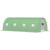 Walk-in Polytunnel Greenhouse. 8 Windows with Insect Netting. Durable Film. Steel Frame. 6 X 3 X 2 M. Green