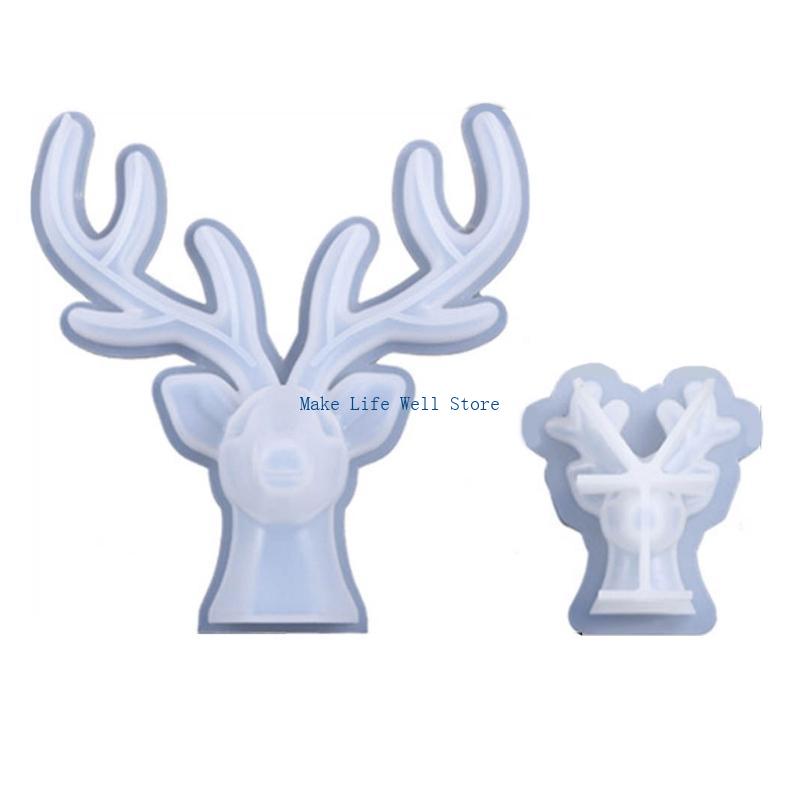 2x Deer Resins Molds Christmas Elk Silicone Mould Molds Plasters Molds China Mainland