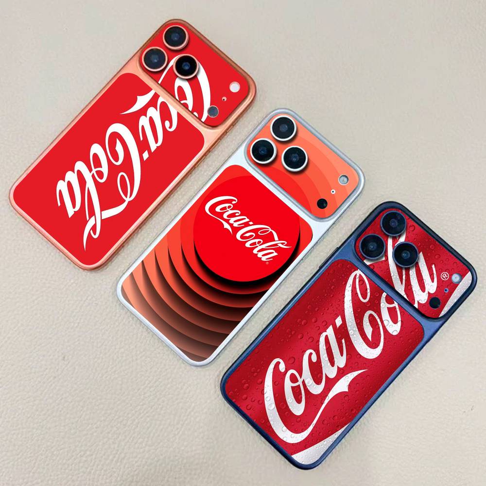 Logo C-Coca C-Cola Fashion Wrap Sticker For IPhone17 Pro/17pro Max Phone Decal Skin Rear Protector Case Film Full Cover