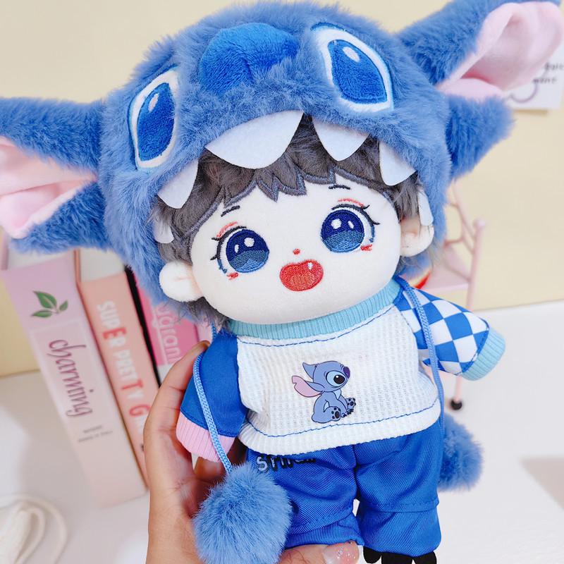 Cotton Doll Clothes Set with Hat for 20cm Dolls