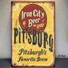 Vintage Metal Wall Art Pittsburgh Beer Garage Sign