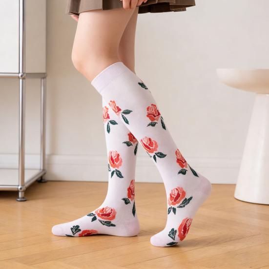 6 Pairs Sport Socks Soft Breathable Non-Slip Compression Socks Functional Support Calf Stockings Exercise Yoga Daily Wear