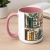 Bücherregal Muster Blumig Keramik Kaffeetasse Lustiges Bücherwurm Geschenk Teetasse Valentinstagsgeschenk