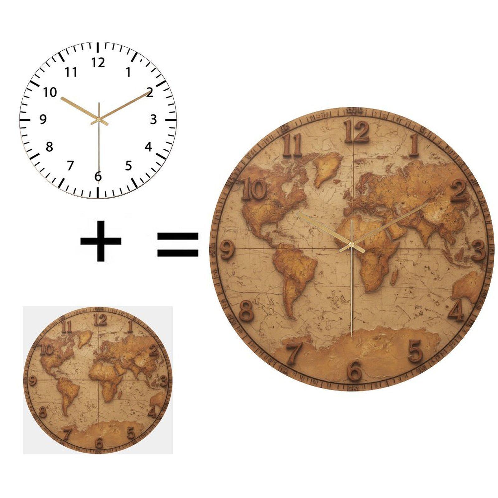 Modern Round Glass Wall Clock 30x30cm Custom Design Clear Face Silent Operation for Bedroom 12 in(30.48cm)