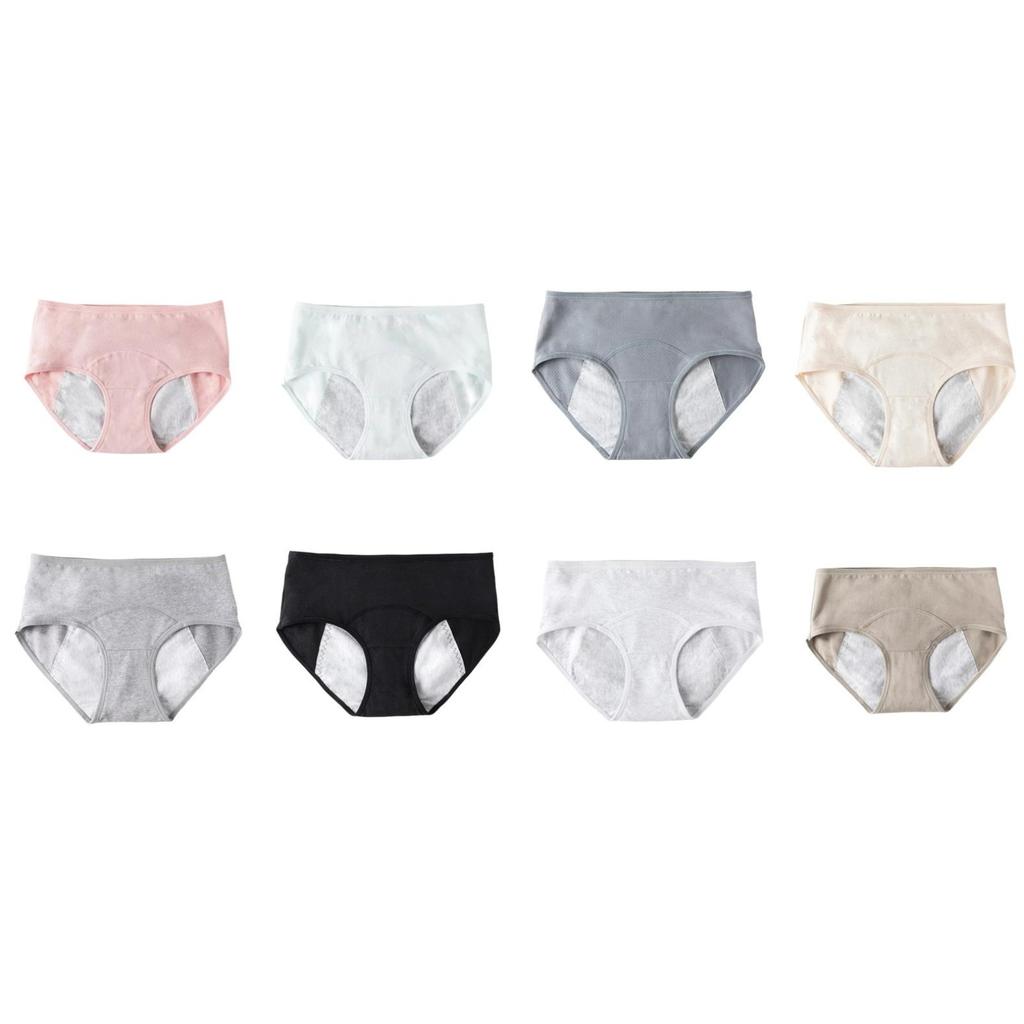 Women's Cotton Leakproof Period Panties Middle Waist Comfortable Underwear