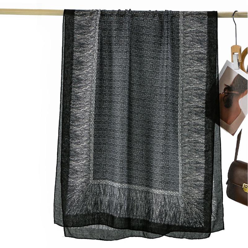 

Spring and summer hot-selling new cotton and linen feel long towel large size long towel popular simple shawl