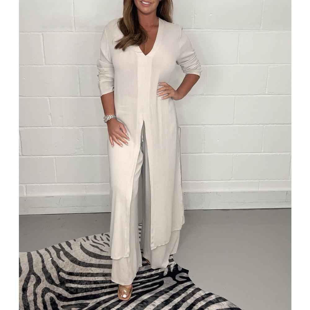 Spring and Autumn Women's Pants Set Long Comfortable Casual Tops Long Pants Two-piece Set