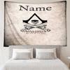 Custom Name Assassin's Creed Print Tapestry, Backdrop, Easy Setup, Ideal for Bedroom, Office & Living Room, with Aesthetic Wall Hanging Decor.