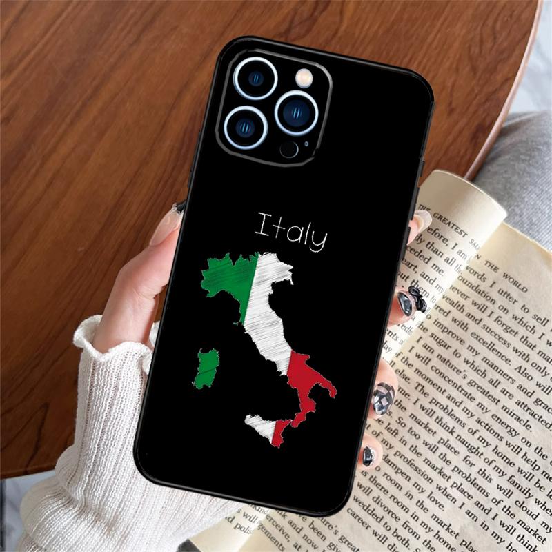 Italy Flag Phone Case For iPhone 17 Air 11 14 15 16 Pro Max Plus 12 13 Mini 16e 17 Pro Max Back Cover