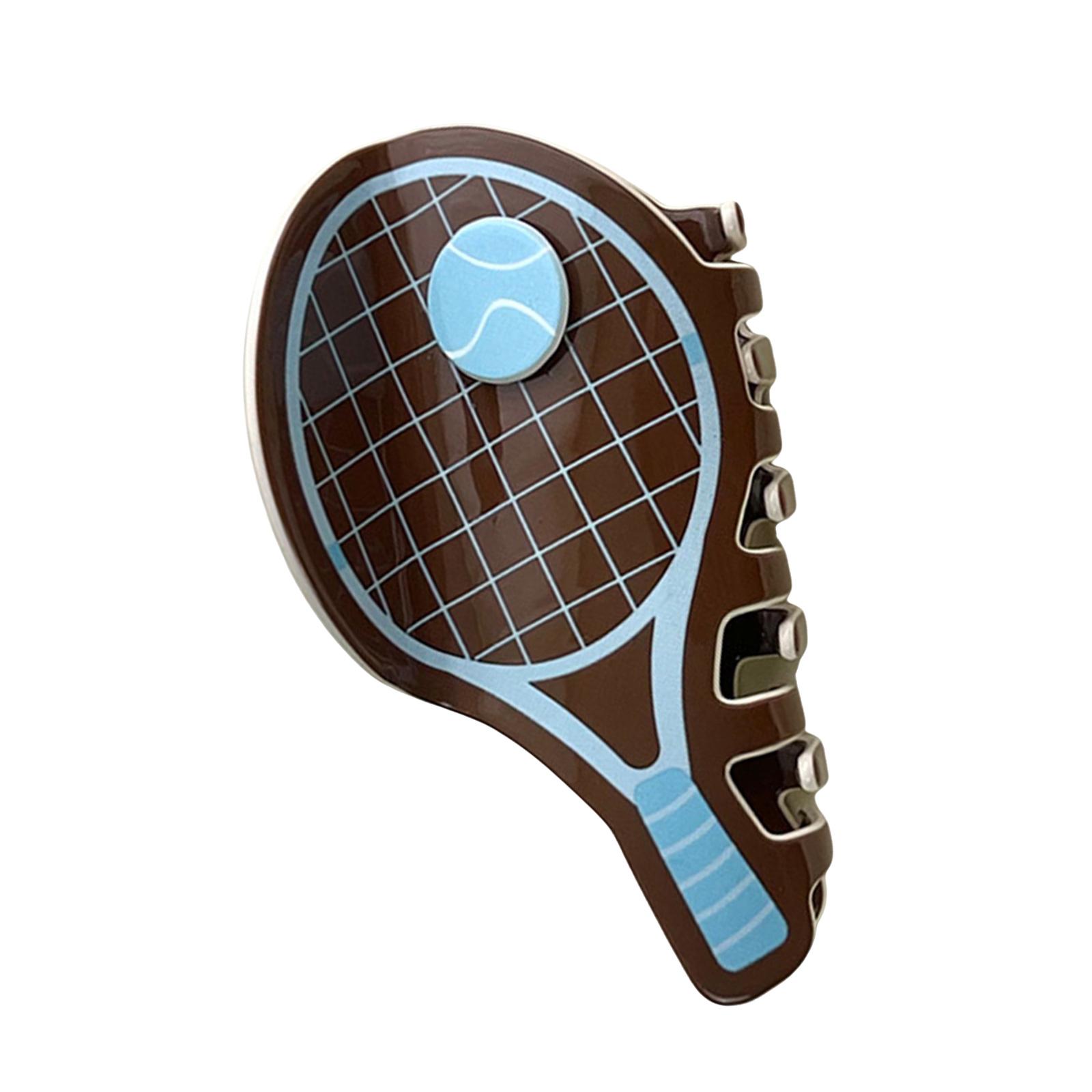 

Athletic Theme Hair Grip Tennis Racket Design Hair Claw Clip for Women Everyday Wear Hair Styling Tool for Sport Fans кавовий/синій