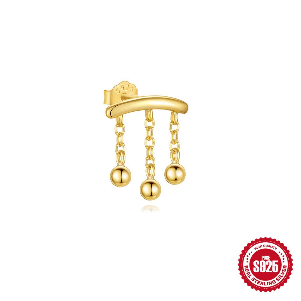 S925 Sterling Silver Ins Versatile Shell Pearl Malachite Dagger Earrings Summer Creative Non-Collision Earrings