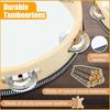 Tambourines 4/6/7/8/10 Inch Wooden Hand Held Drum Bell Tamborine Metal Jingles Single Row Percussion Musical Instruments