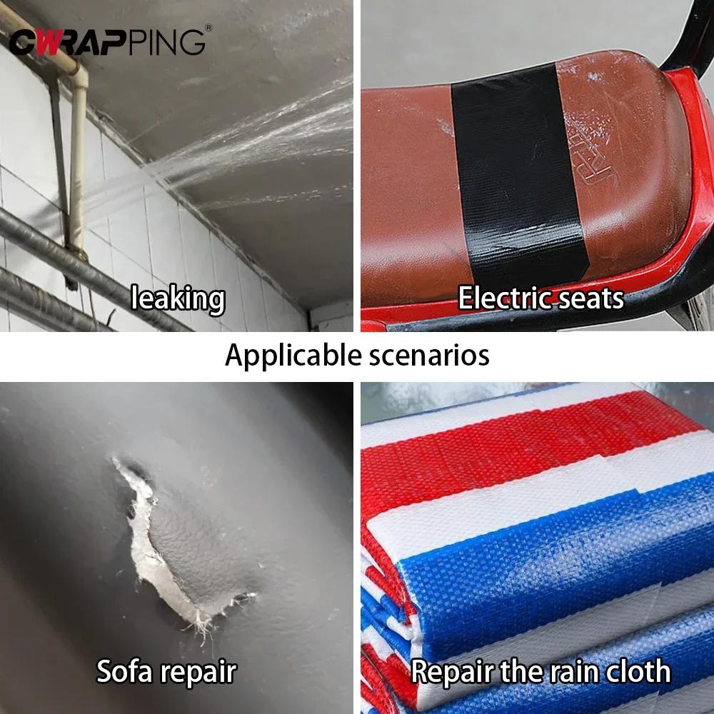 Selbstklebendes Lederreparaturband DIY Schwarzes Reparaturband für Sofa Autositze Handtaschen Jacken Möbel Patch Lederflicken Reparatur