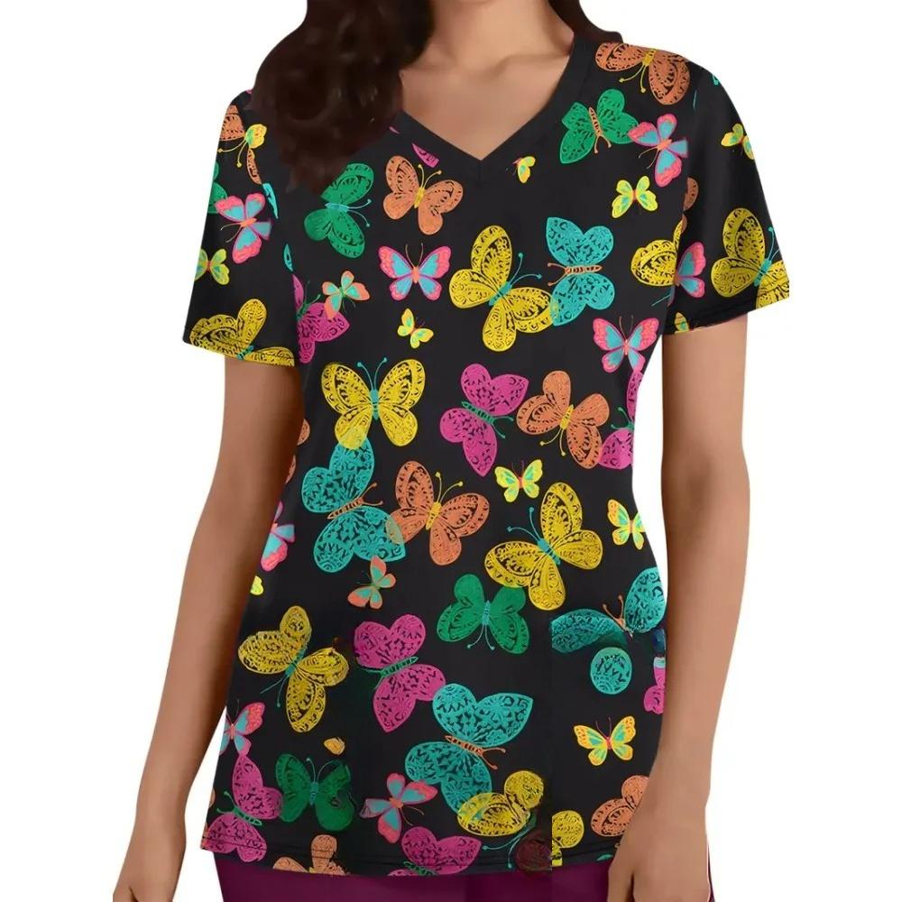 

Loose Simple Top Fashionable Versatile V-neck Casual T-Shirts Women’s XXXL