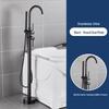 Handdun European Style Floor-Standing Brass Bathtub & Shower Faucet