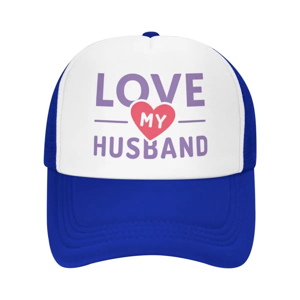 Custom I Love My Husband Baseball Cap Hip Hop Women Unisexs Adjustable Trucker Hat Autumn Personalized Dad Hat