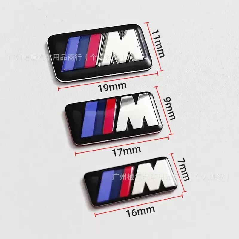 16/17/18/19mm Car Wheel Hub Caps Steering Wheel Emblem Badge Decals For BMW M Power X1 X3 X5 X6 3 5 7 Series E46 E90 F30 G20 FH7
