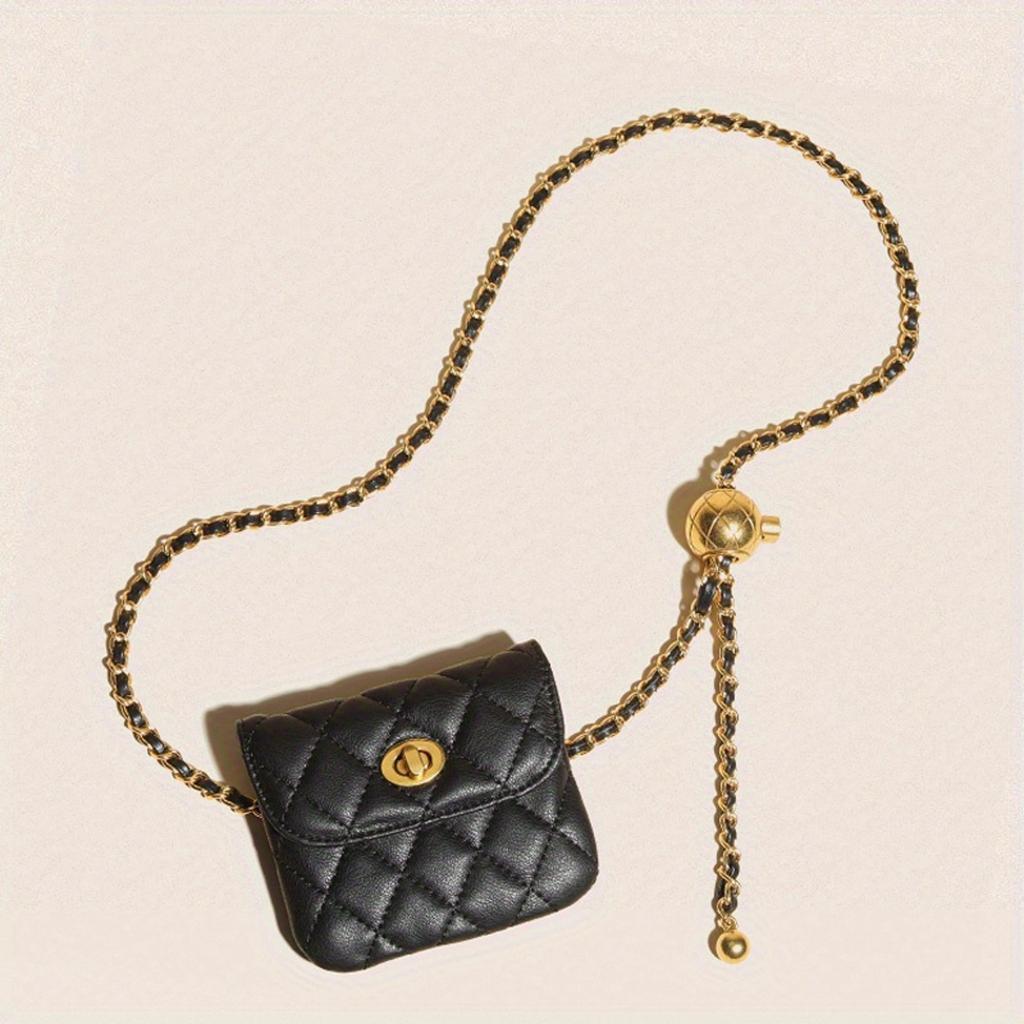 Leather Waist Chain Bag Shoulder Strap Womens Crossbody Bag Waist Wallet Fashion Waist Bag Detachable Play Waist Belt