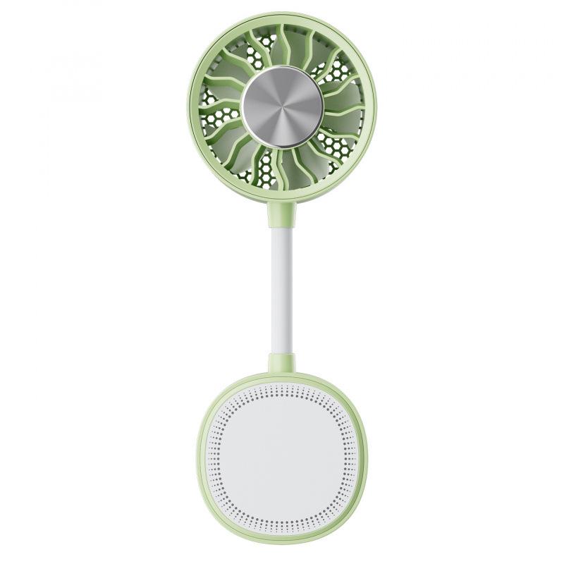 Portable Magnetic Phone Clip Fan with USB Charging - Handheld or Desktop Use 260*72*36mm зелёный