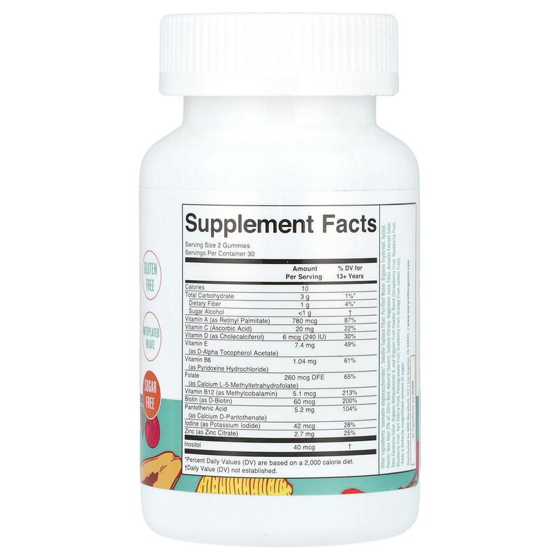 Teen Multivitamin Gummies, Sugar Free, Strawberry, Papaya and Super Punch, 60 Gummies
