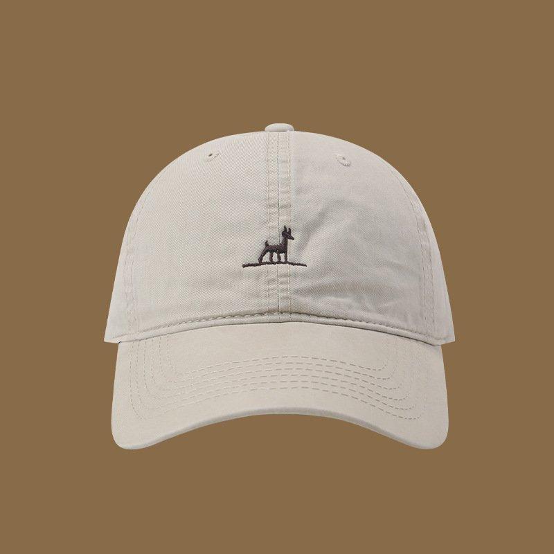 Cartoon Embroidered Logo 6 Panel Curved Brim Cotton Adjustable Daily Wear Sun Protection Baseball Cap