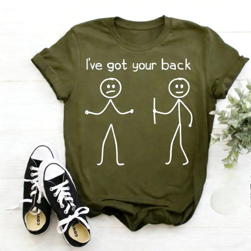 I Got Your Back Stick Figure Friendship Novelty Sarcasm Teens Funny Great Gift Idea for Boys Girls Dads Mom Friends Tshirts S