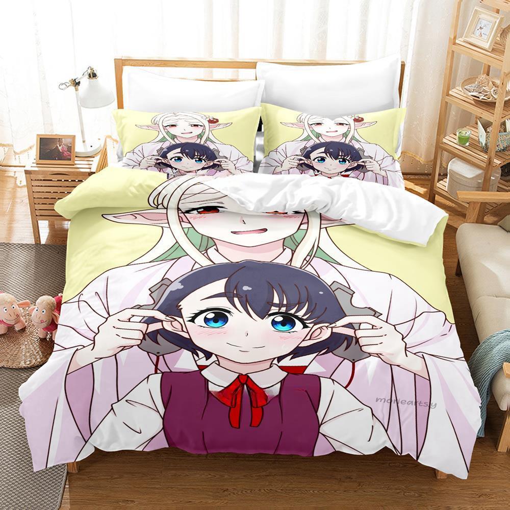 

Koito Koganei Elda Bedding Set Single Twin Full Queen King Size Bed Set Adult Kid Bedroom Duvet Cover Sets Anime Bed Sheet Set AU Single(140x210cm)