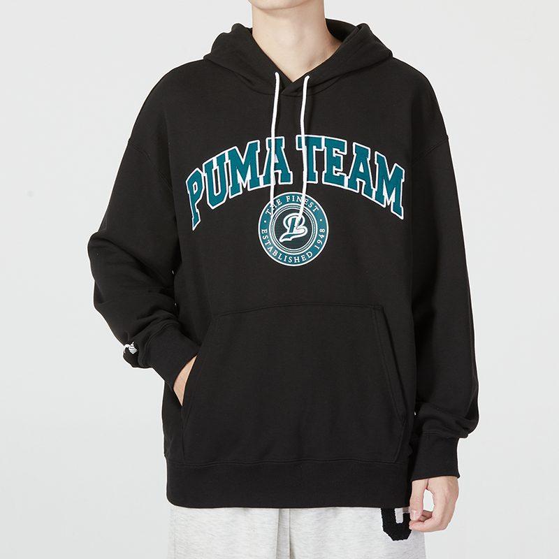 Puma Winterized Sweatshirts Men's Black Hooded Moderate Regular 539274-01