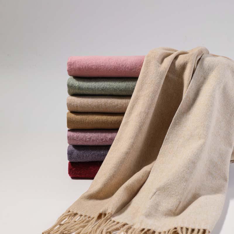 Reversible Cashmere Wool Scarf: Unisex Autumn/Winter, Luxurious Korean Style Shawl.
