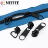 1-5M 5# Meetee Nylon Zippers with Zip Puller Sliders Bag Jacket Zips Tape By The Meter Plastic Coil Zipper Sewing Accessories