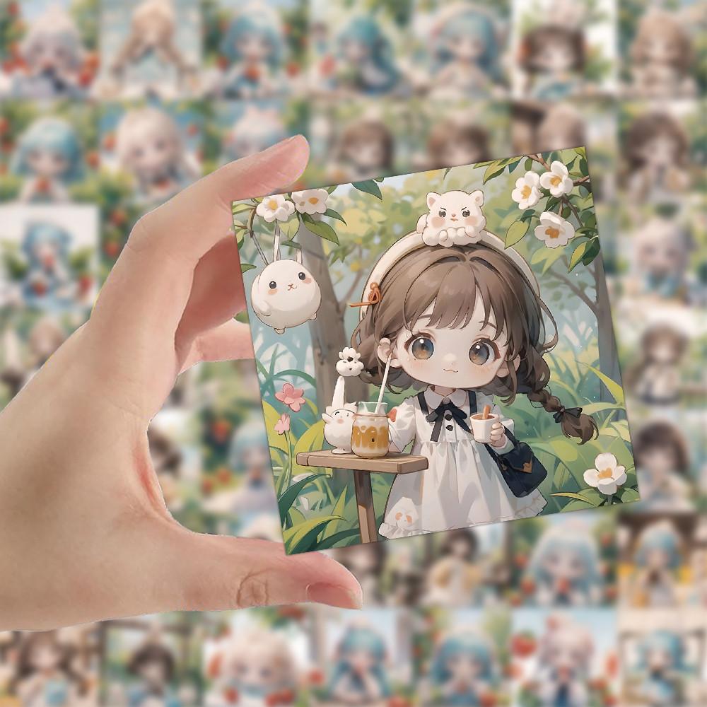 63PCS Fruit Girl Avatar Stickers - Cute Designs for Decorating Notebooks, Phones & DIY Crafts AnimeWorlds Store