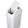 TONBO Shinki Gosei Sepa Antibacterial Swing Trash Can, 10 Liters, White Gray, 17.5cm Wide X 28.5cm Deep X 40cm High, with Lid, Made In Japan