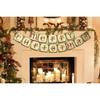 Vintage Merry Christmas Letter Banner 2Design Traditional Vintage Victorian Style Bunting Garland Xmas Holiday Decor for Party